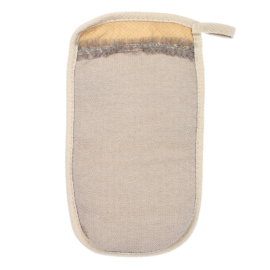 Мочалка «Королевский пилинг», рукавица с декором-тесьма, medium, Белый,14,5х25 см, для бани и сауны "Банные штучки" - фото-2