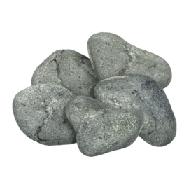 Камень "Серпентинит", обвалованный, средний (70-140 мм), в коробке 10 кг "Банные штучки" - фото