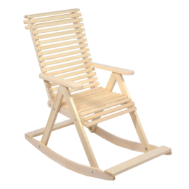 Кресло - качалка, 120х120х60 см, липа "Банные штучки" - фото