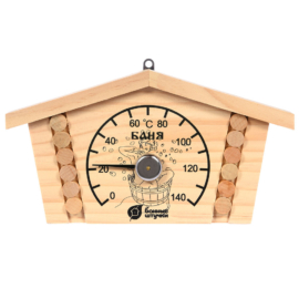 Термометр "Избушка", 23х12,5х2,5 см, для бани и сауны "Банные штучки" - фото