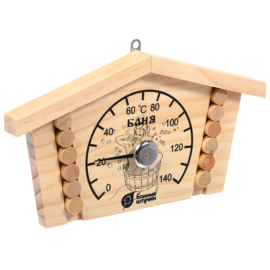 Термометр "Избушка", 23х12,5х2,5 см, для бани и сауны "Банные штучки" - фото-2