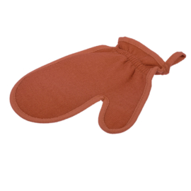 Мочалка «Королевский пилинг», варежка на резинке, medium, красный,19х23 см, для бани и сауны "Банные штучки" - фото-3