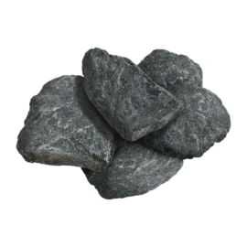Камень "Пироксенит", колотый, средний (70-140 мм), в коробке 10 кг "Банные штучки" - фото