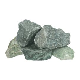 Камень "Хакасский жадеит", колотый, средний (70-140 мм), в коробке 10 кг "Банные штучки" - фото