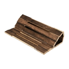 Коврик деревянный, 34х34 см, обожжённая липа "Банные штучки" - фото-3