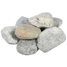 Камень "Талькохлорит", обвалованный, средняя фракция (70-140 мм), в коробке по 20 кг "Банные штучки" - фото
